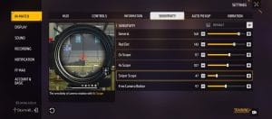 Free Fire high-end device sensitivity settings 2026