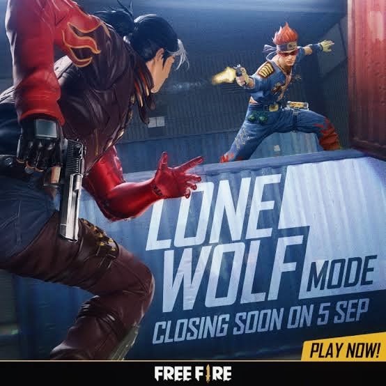 Free Fire Lone Wolf mode card with the Iron Cage map shown in the lobby
